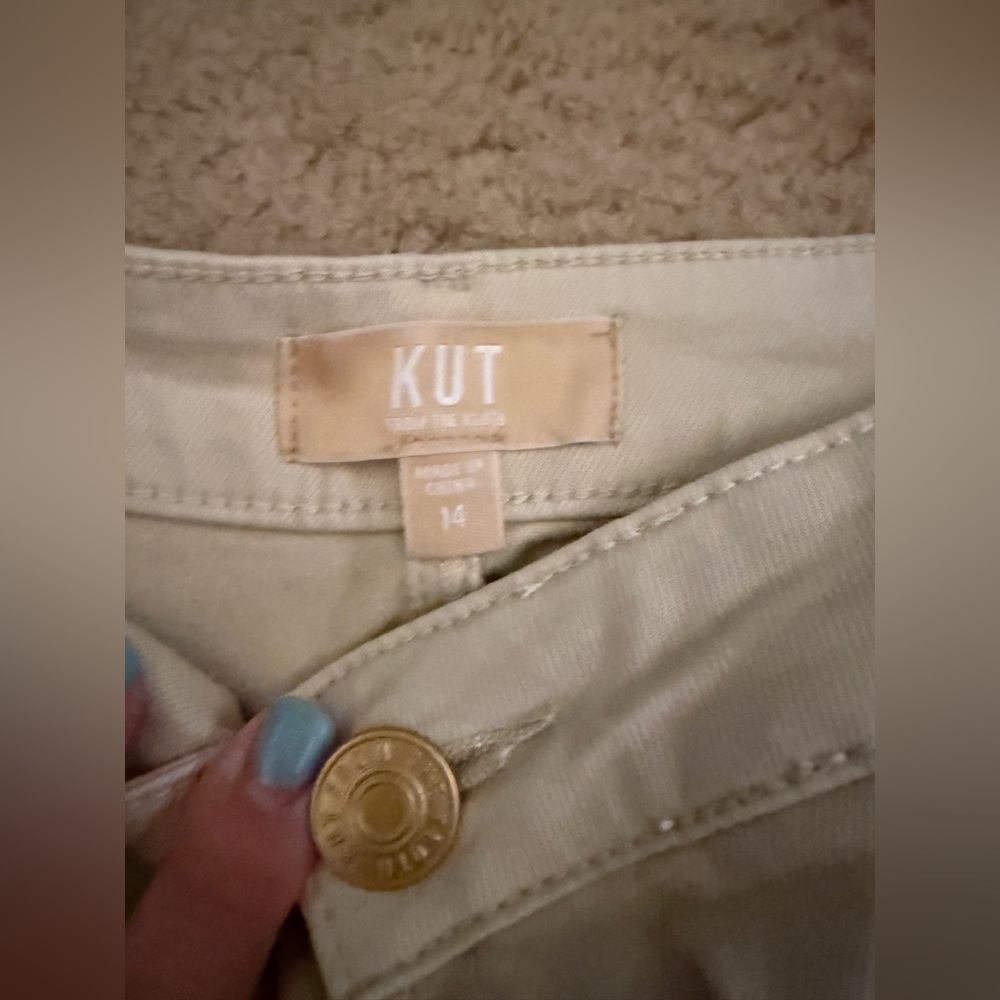 Kut From The Kloth ecru ankle pants 14